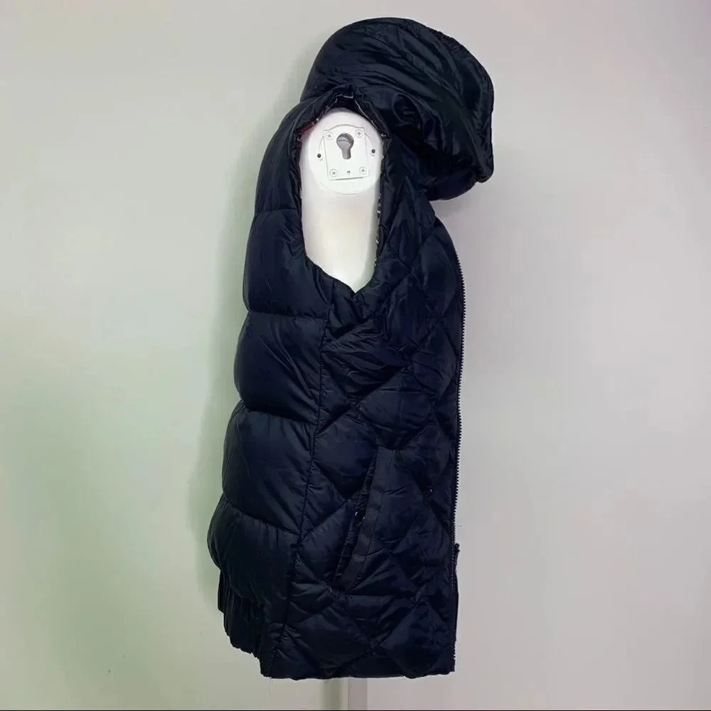 Lululemon The Fluffiest Vest Down Feather Reversible Plaid or Navy Blue Size 2 - Picture 10 of 10
